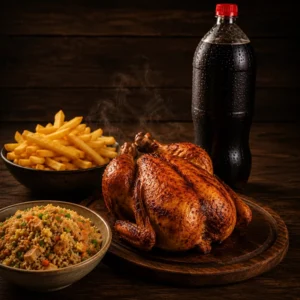 Medio Pollo Pura Papa Frita